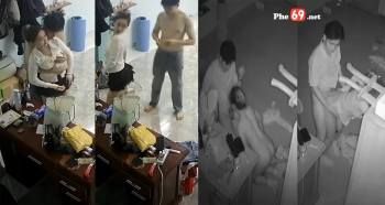 Camera quay lén đôi vợ chồng trẻ, vợ váy ngắn làm tình xong bú cu chồng